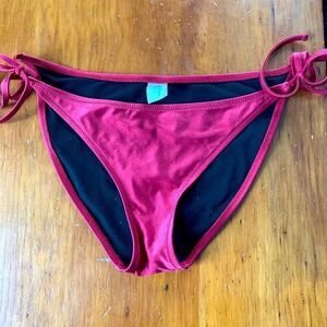 Maroon string bikini bottom 12